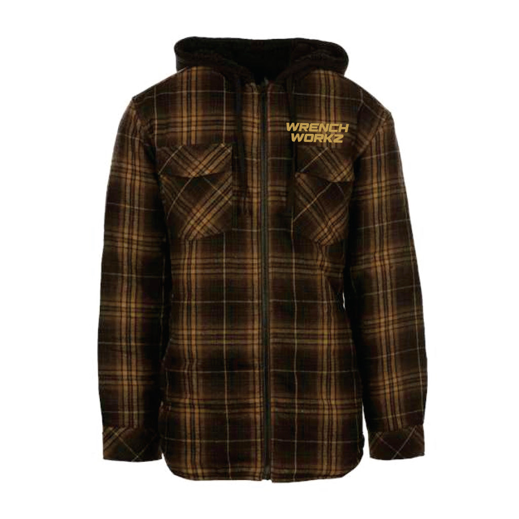 Insulated flannel hoodie on sale jacket