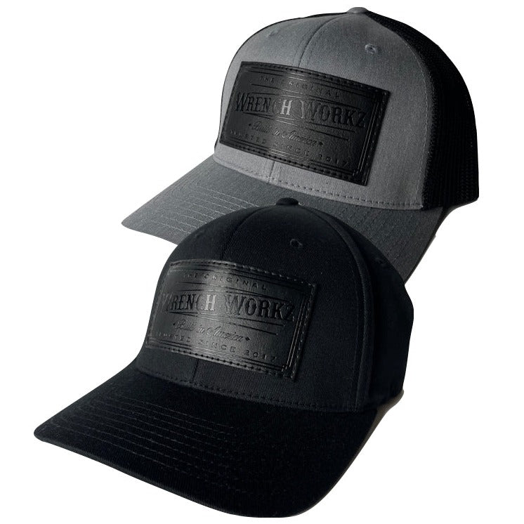 FLEXFIT with Leather Rectangle Patch – WrenchWorkz