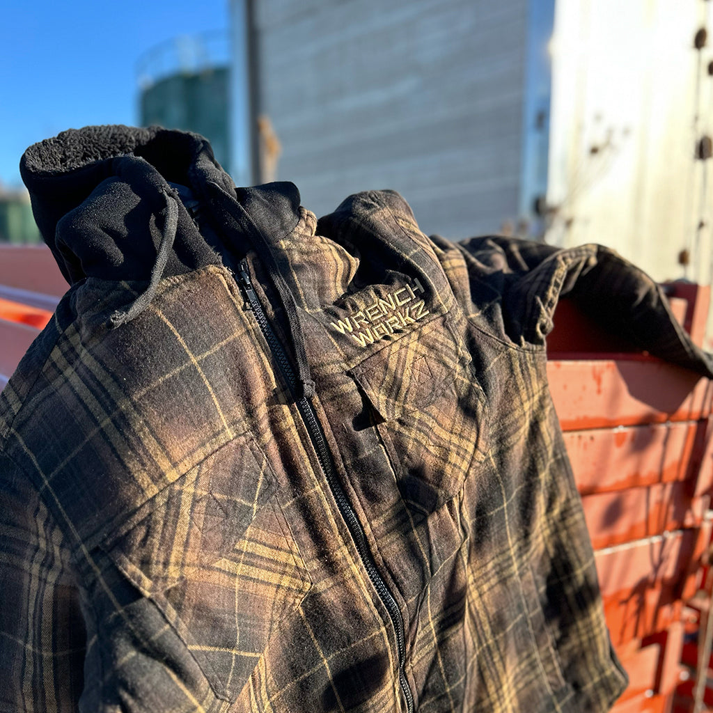 Quilted Flannel Zip Up Hooded Jacket – WrenchWorkz