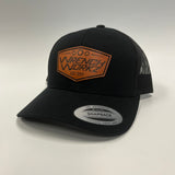 Leather Badge Snapback Hat