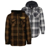 Quilted Flannel Zip Up Hooded Jacket