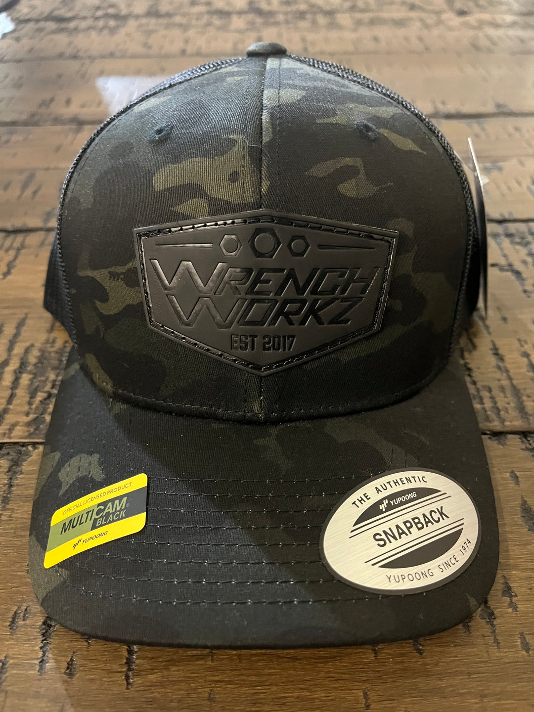 Leather Badge Snapback Hat