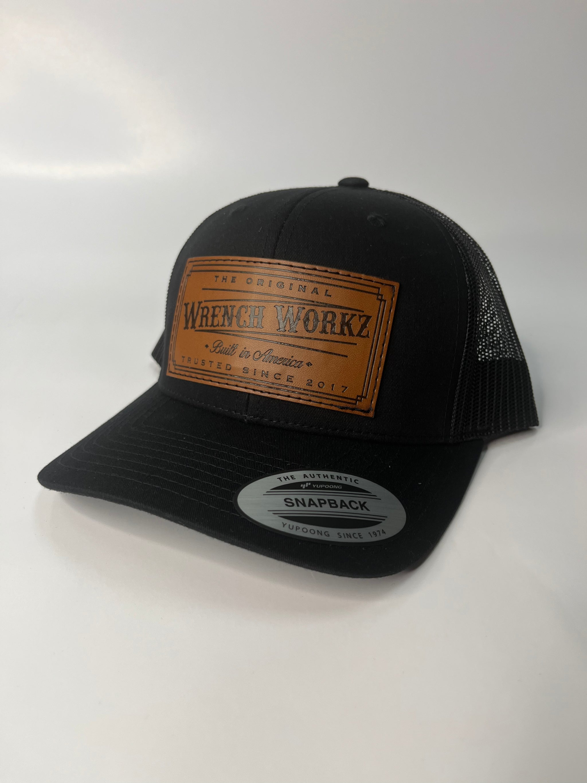 Rectangle Leather Snapback Hat – WrenchWorkz