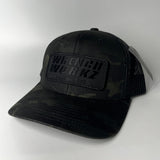 Black Stacked Snapback Hat