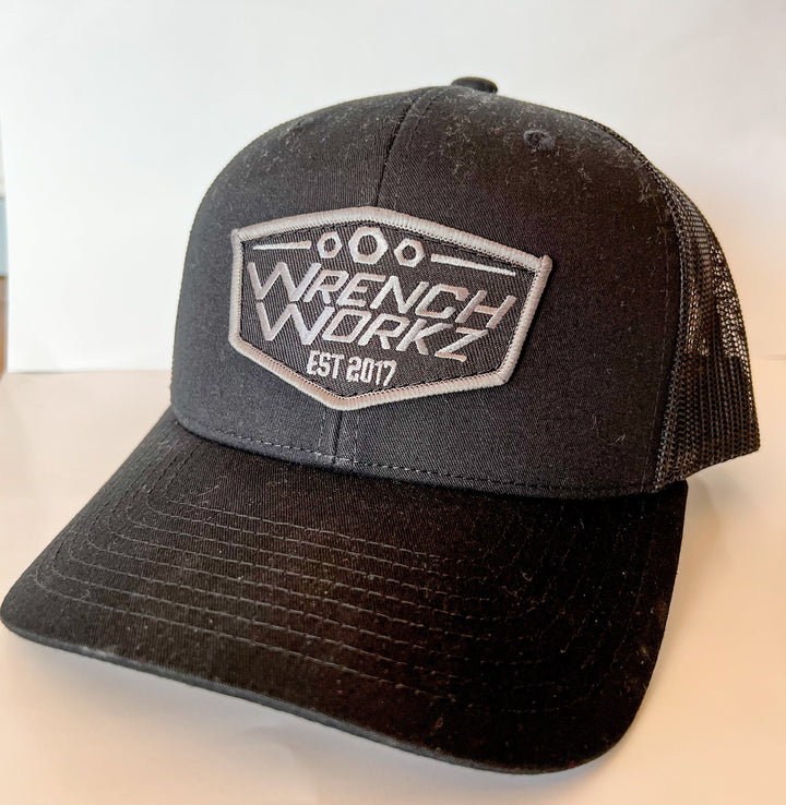 Grey Black Patch Snapback