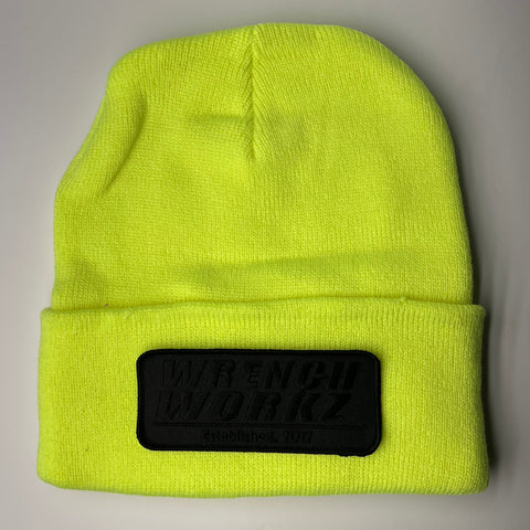 Stacked Fold Over Beanie Embroidered Patch