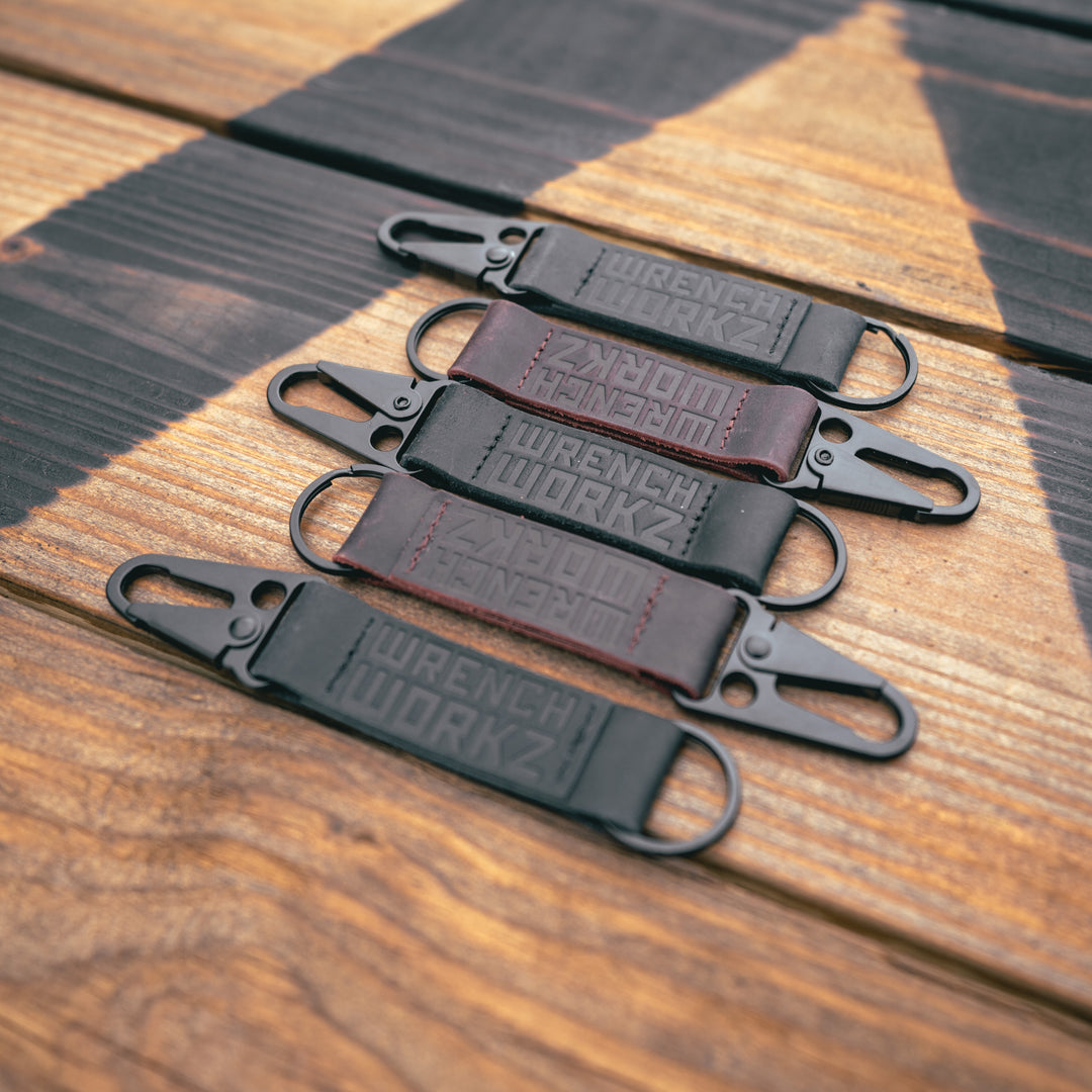 Leather Clip Key Tag