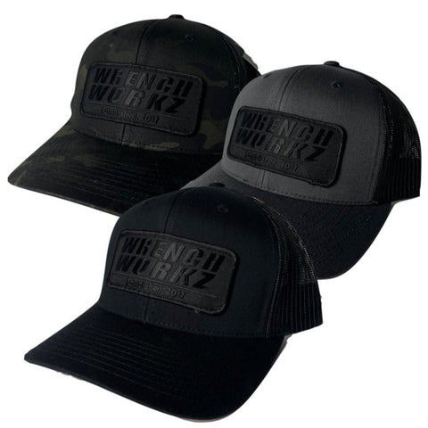 Black Stacked Snapback Hat